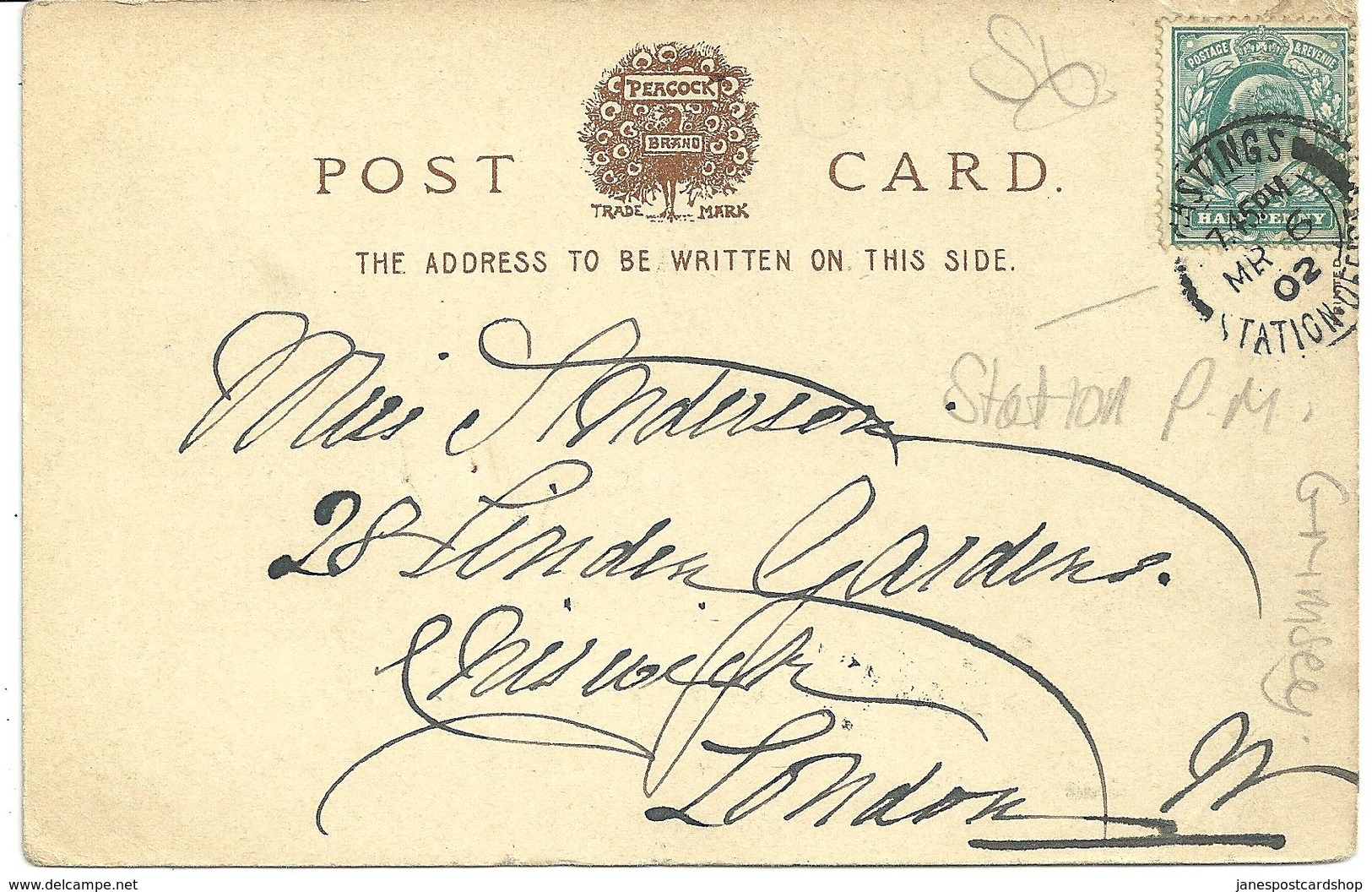 BATTLE ABBEY GATEWAY - SUSSEX - POSTALLY USED 1902 WITH HASTINGS STATION OFFICE POSTMARK - Other & Unclassified