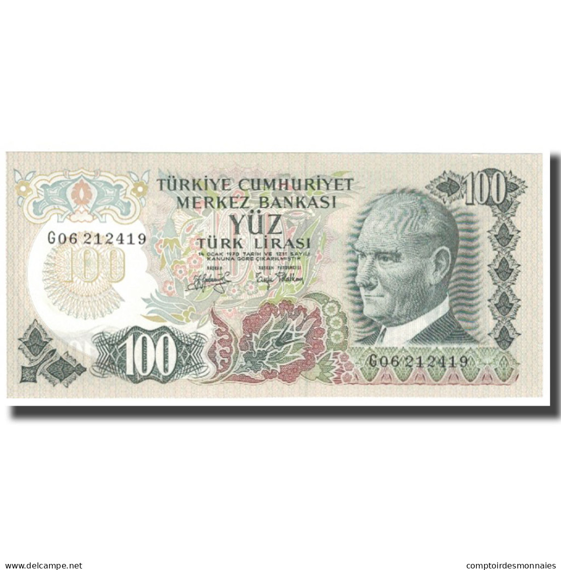 Billet, Turquie, 100 Lira, L.1970, 1970-10-14, KM:189a, NEUF - Turkey