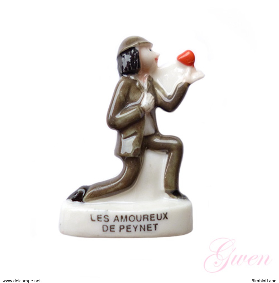 Feve Les Amoureux De Peynet 1998 Miniature Porcelaine Figurine - Personnages