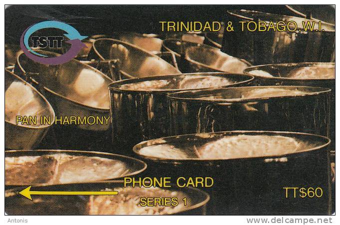 TRINIDAD & TOBAGO(GPT) - Pan In Harmony, CN : 12CTTD(0 With Barred), Tirage %60000, Used - Trinité & Tobago