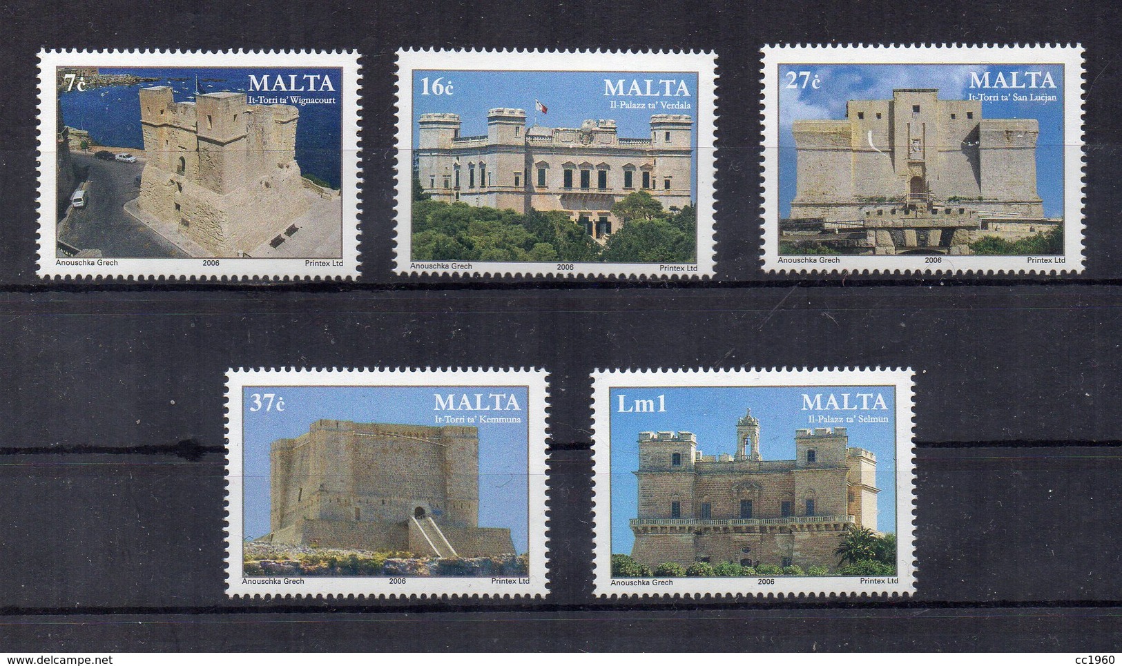 Malta - 2006 - Castelli E Fortificazioni - 5 Valori - Nuovi - Vedi Foto - (FDC15872) - Malta