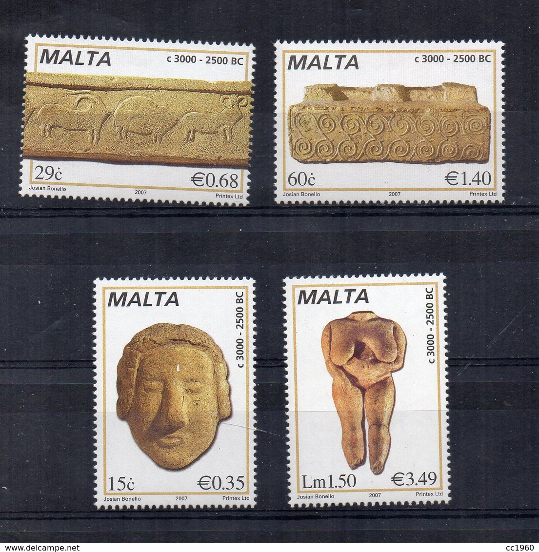 Malta - 2007 - Malta Preistorica - 4 Valori - Nuovi - Vedi Foto - (FDC15876) - Malta