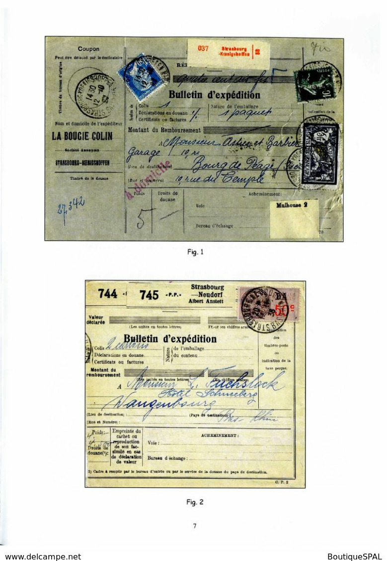 Les étiquettes PP Des Bulletins D'expédition De Colis Postaux Déposés En Nombre En Alsace-Moselle - Filatelie En Postgeschiedenis