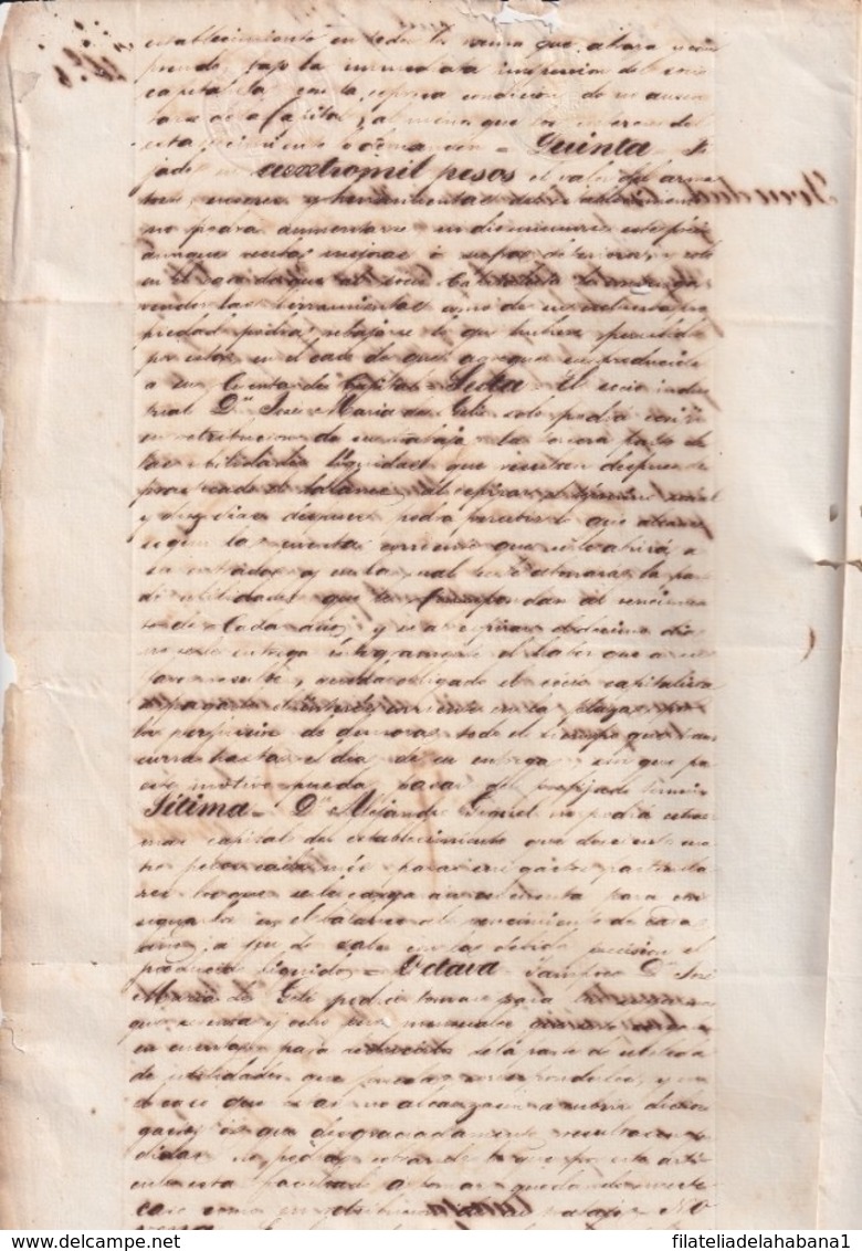 E6307 CUBA SPAIN 1860 FUNDACION SOCIEDAD JOYERIA PLATERIA LA LIRA DE ORO JEWERLY. - Historical Documents