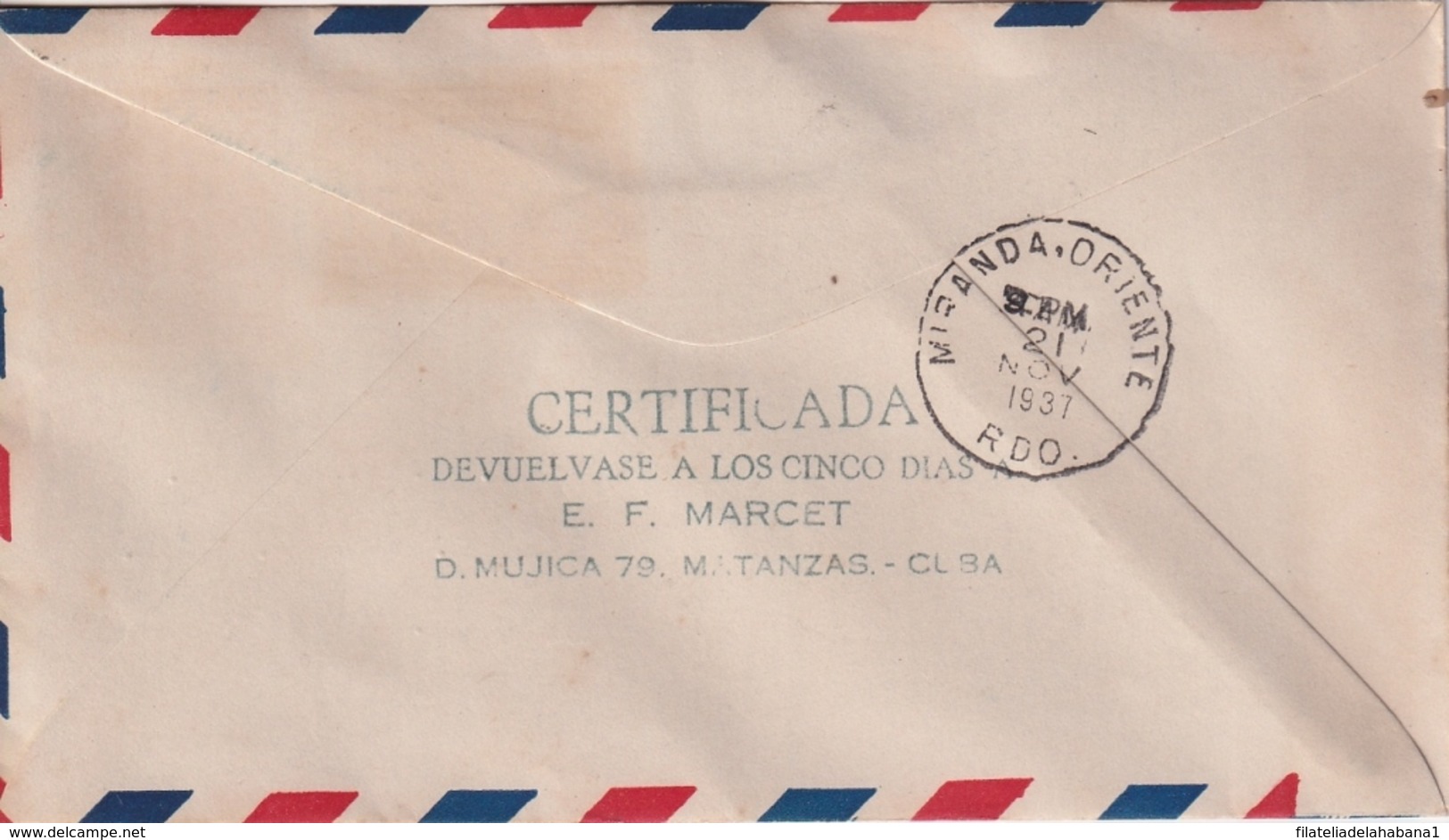 1937-FDC-113 CUBA REPUBLICA 1937 FDC REGISTERED CENTENARIO FERROCARRIL RAILROAD RAILWAYS BEJUCAL - FDC