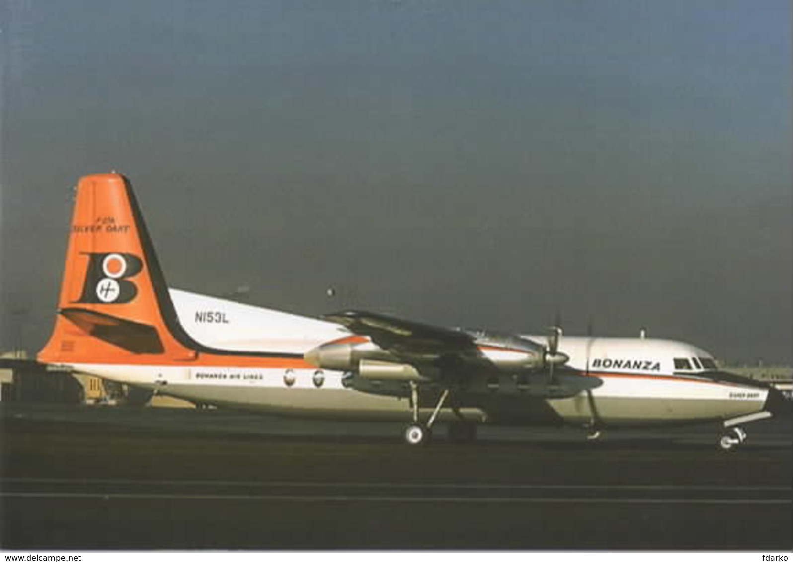 Bonanza Air Lines Fairchild F-27A N153L At LAX - 1946-....: Era Moderna