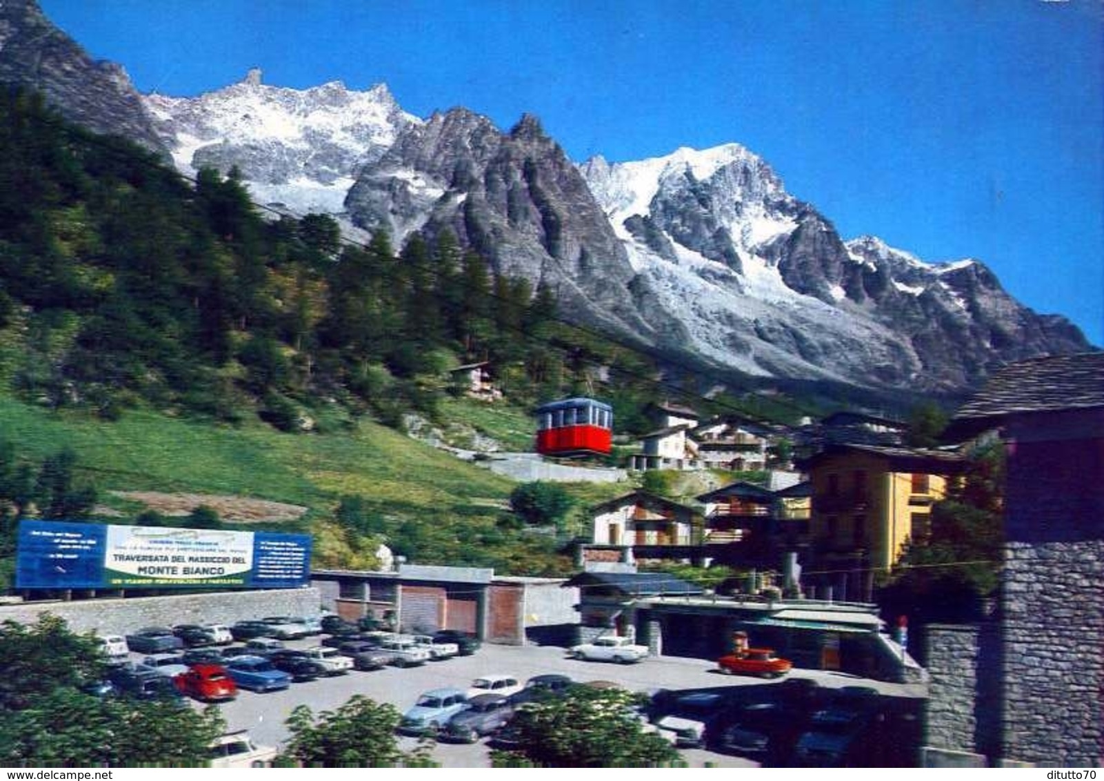 Courmayeur - La Palud - Stazione Funivia M.bianco - Formato Grande Viaggiata – E 12 - Altri & Non Classificati