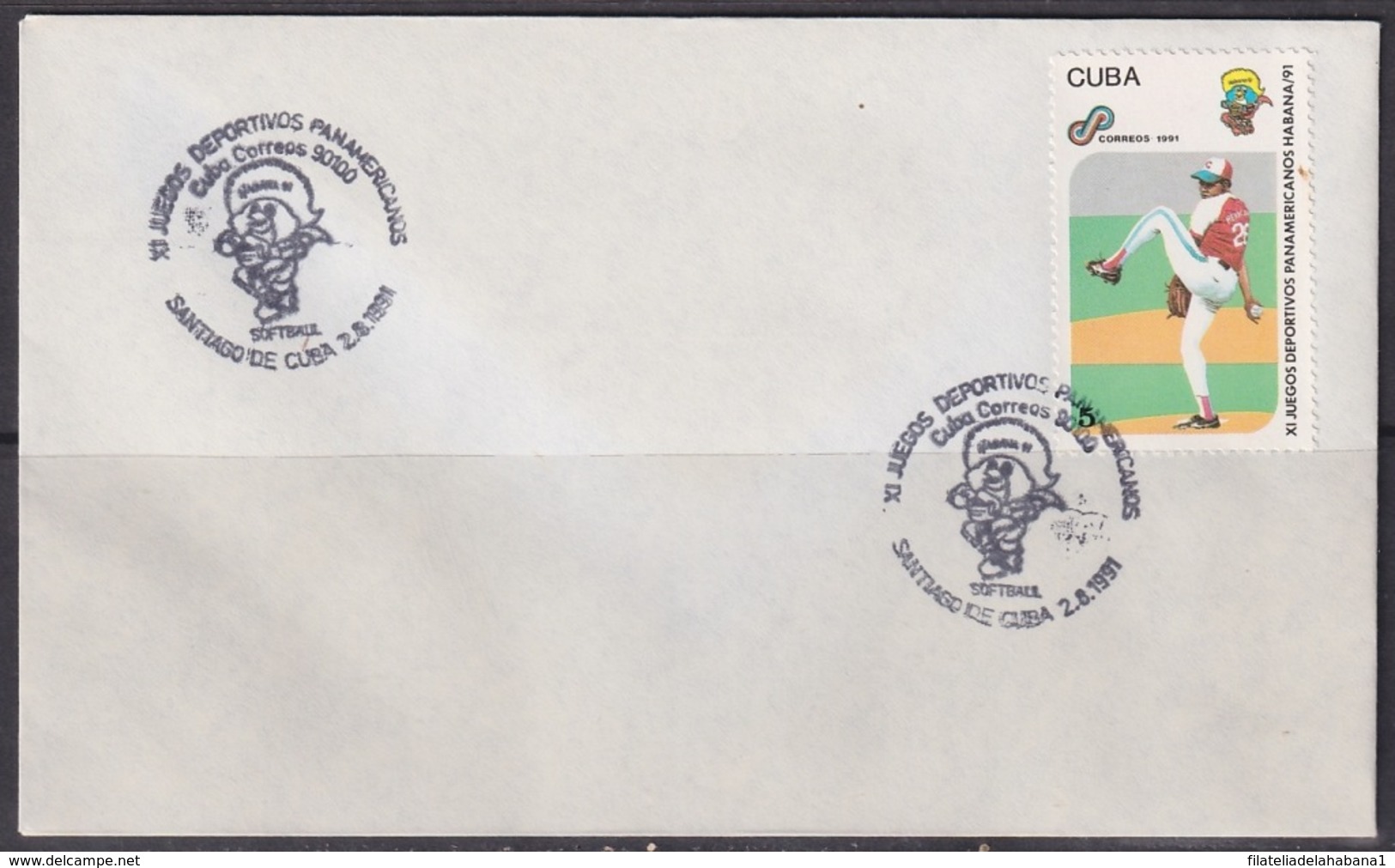 1991-CE-202 CUBA 1991 SPECIAL CANCEL PANAMERICAN GAMES BEISBOL BASEBALL - Other & Unclassified