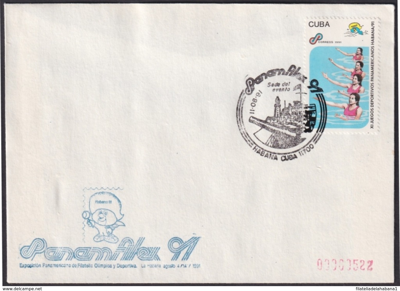 1991-CE-212 CUBA 1991 SPECIAL CANCEL PANAMERICAN GAMES PANAMFILEX SEDE DEL EVENTO. - Other & Unclassified