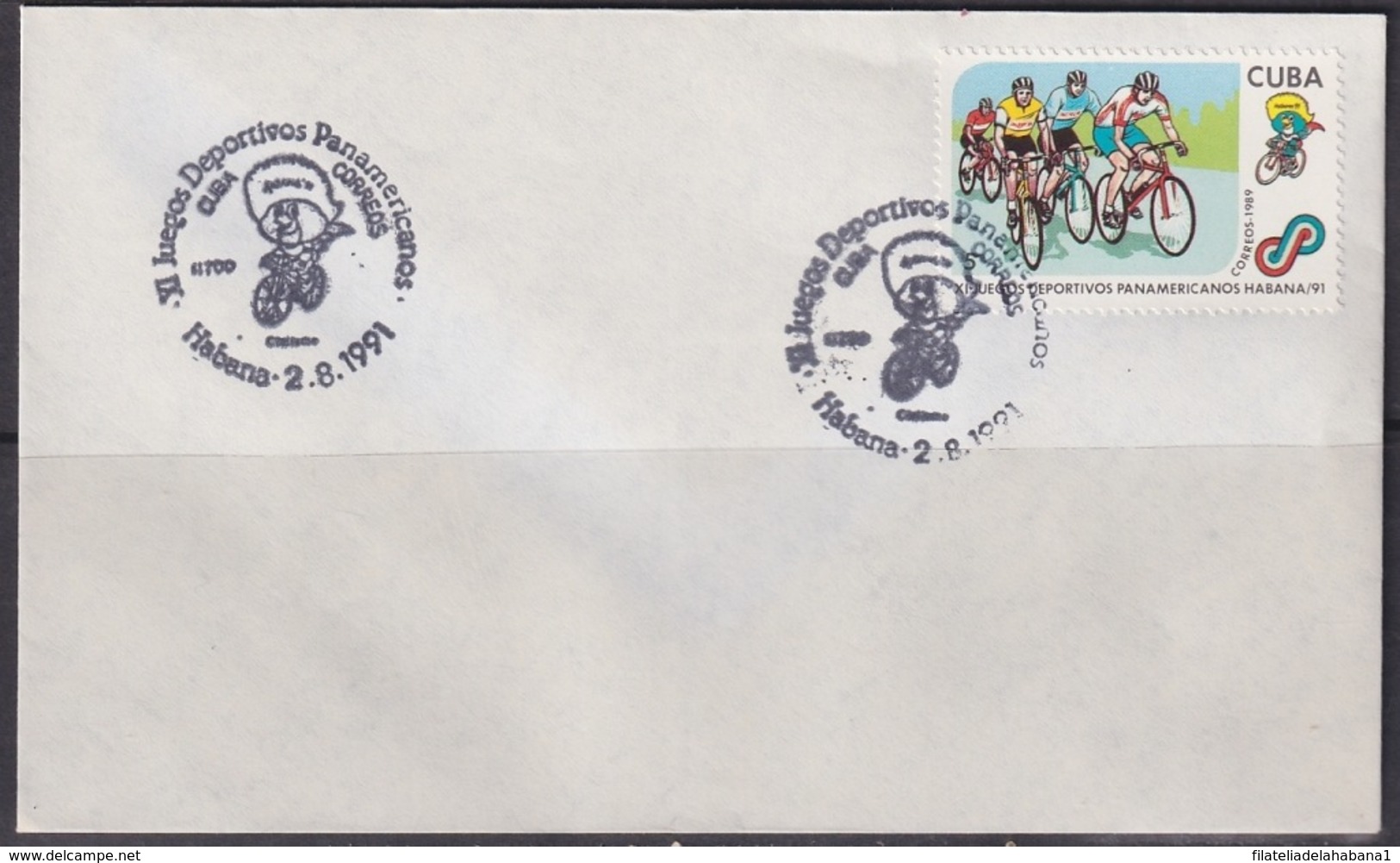 1991-CE-219 CUBA 1991 SPECIAL CANCEL PANAMERICAN GAMES CICLISMO CYCLE. - Other & Unclassified