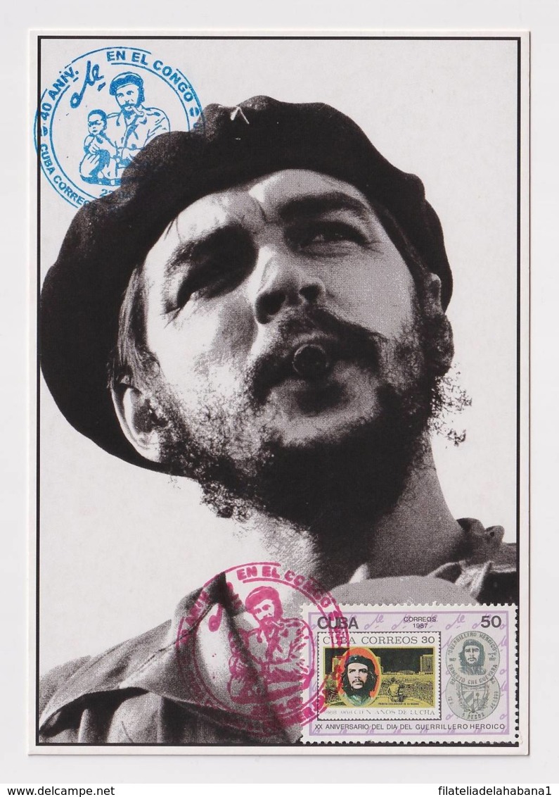 TMA-456 SPAIN ANTILLES 2005 MAXIM CARD ERNESTO CHE GUEVARA. 40 ANIV GUERRILLA EN EL CONGO. - Maximum Cards