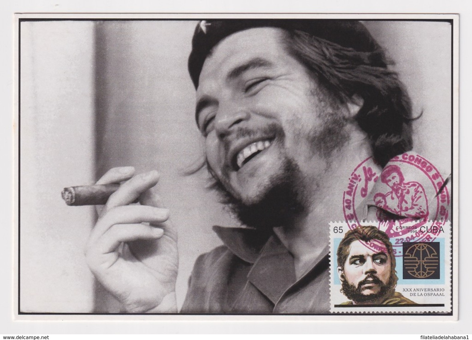 TMA-459 SPAIN ANTILLES 2005 MAXIM CARD ERNESTO CHE GUEVARA. 40 ANIV GUERRILLA EN EL CONGO. - Maximum Cards