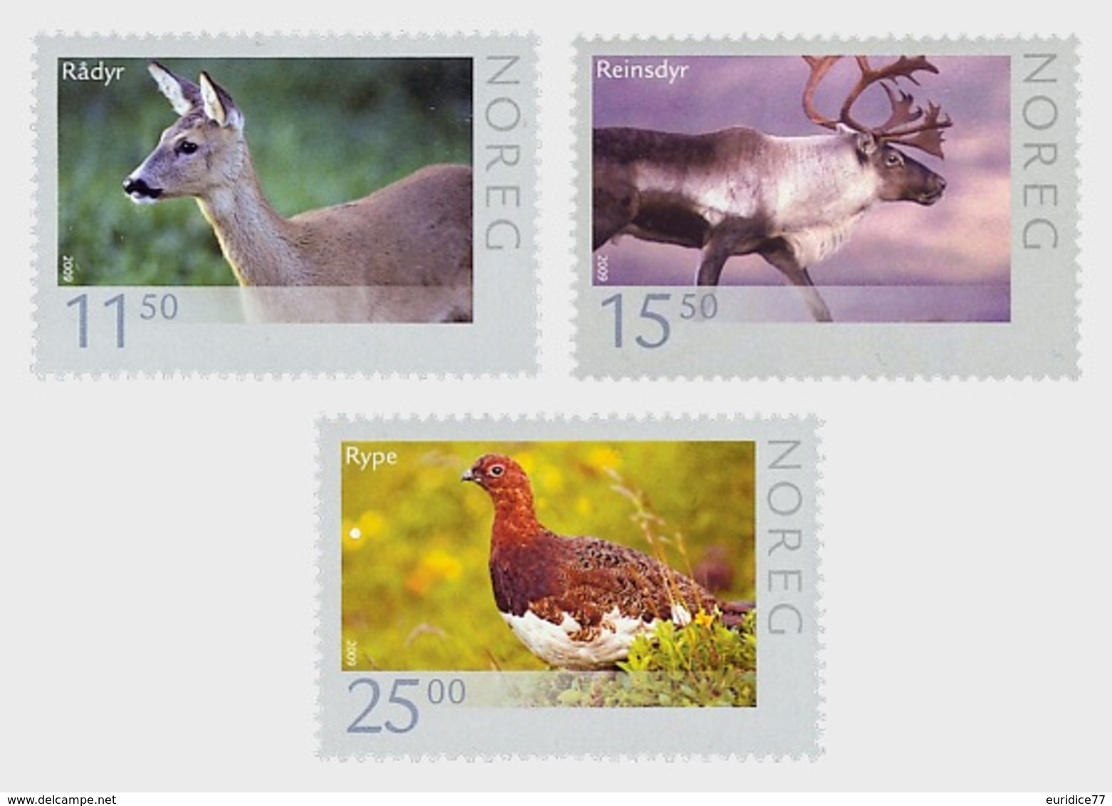 Norway 2009 - Wildlife In Norway IV 2009 Stamp Set Mnh - Otros & Sin Clasificación