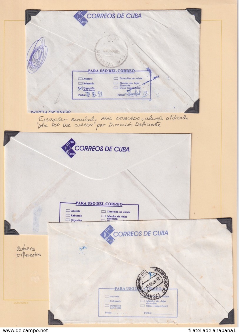 1998-EP-171 CUBA 1998 (LG1736) COLECCION DE ENTEROS POSTALES PREPAGADO ERRORES Y VARIEDADES