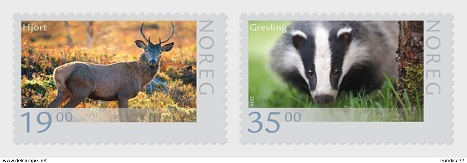 Norway 2014 - Wildlife In Norway VII 2014 Stamp Set Mnh - Full Years