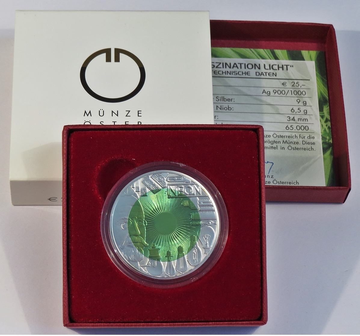 25 Euro Niob 2008 - Österreich - Faszination Licht - Oesterreich