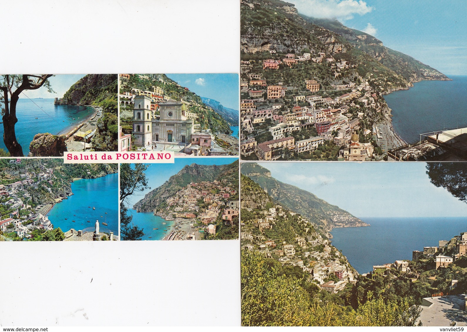 POSITANO-SALERNO- 3 CARTOLINE VERA FOTOGRAFIA NON VIAGGIATE - Salerno