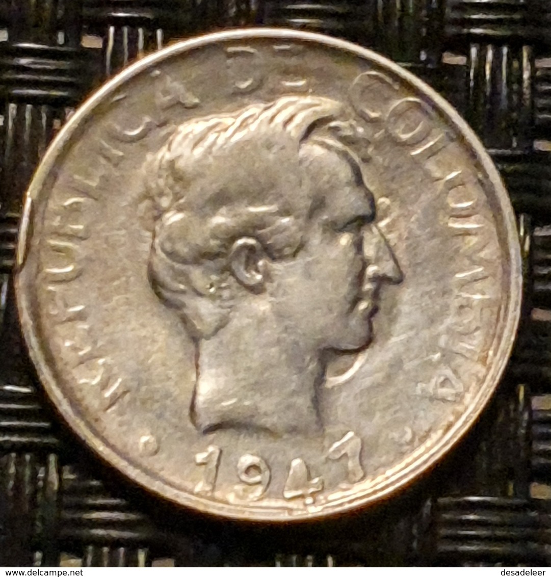 Colombia 20 Centavos 1947 - Silver - Colombia