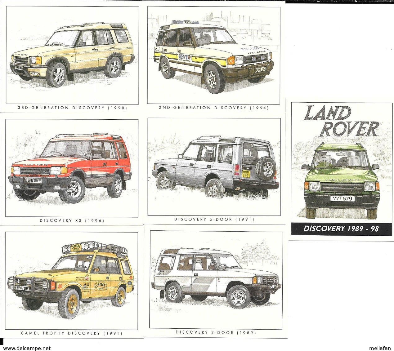 AC40 - SERIE 7 CARTES 7.8 X 6 CM GOLDEN ERA - RANGE ROVER - Voitures