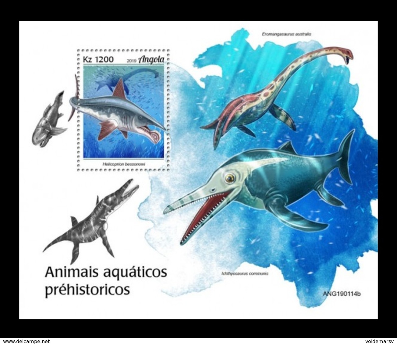 Angola 2019 Mih. 2130 (Bl.191) Fauna. Prehistoric Water Animals MNH ** - Angola