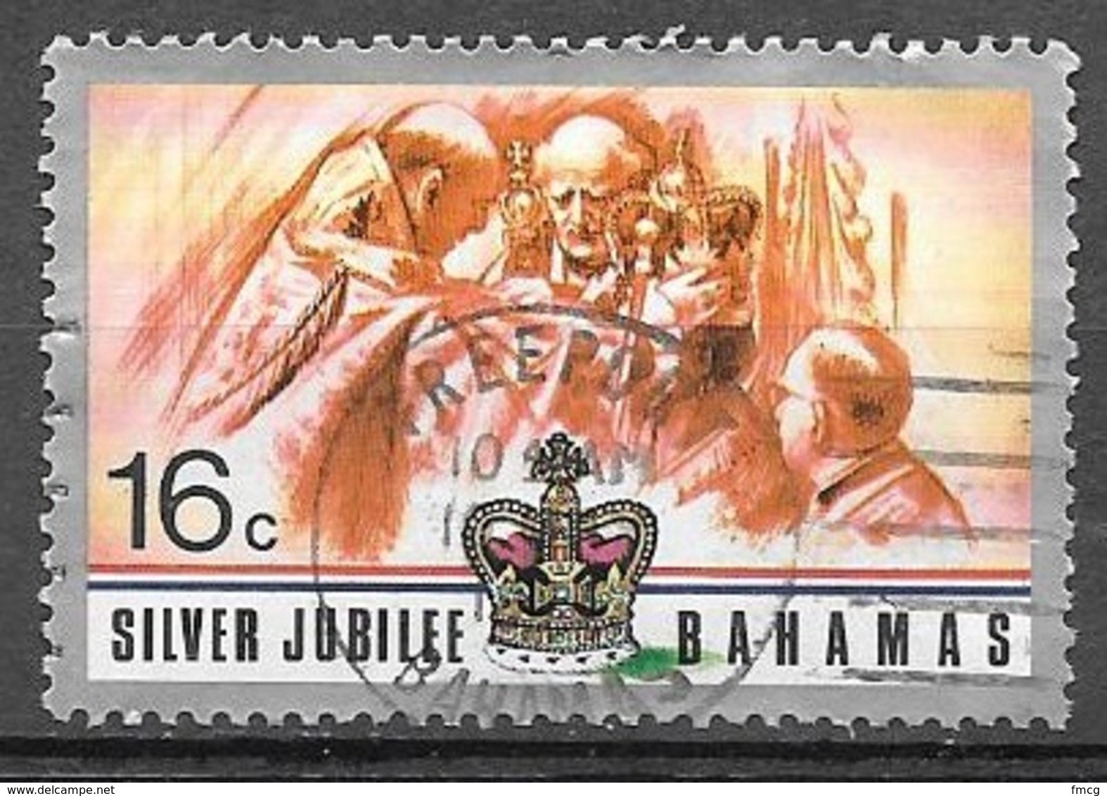 1977 Silver Jubilee, 16 Cents, Used - Bahamas (1973-...)