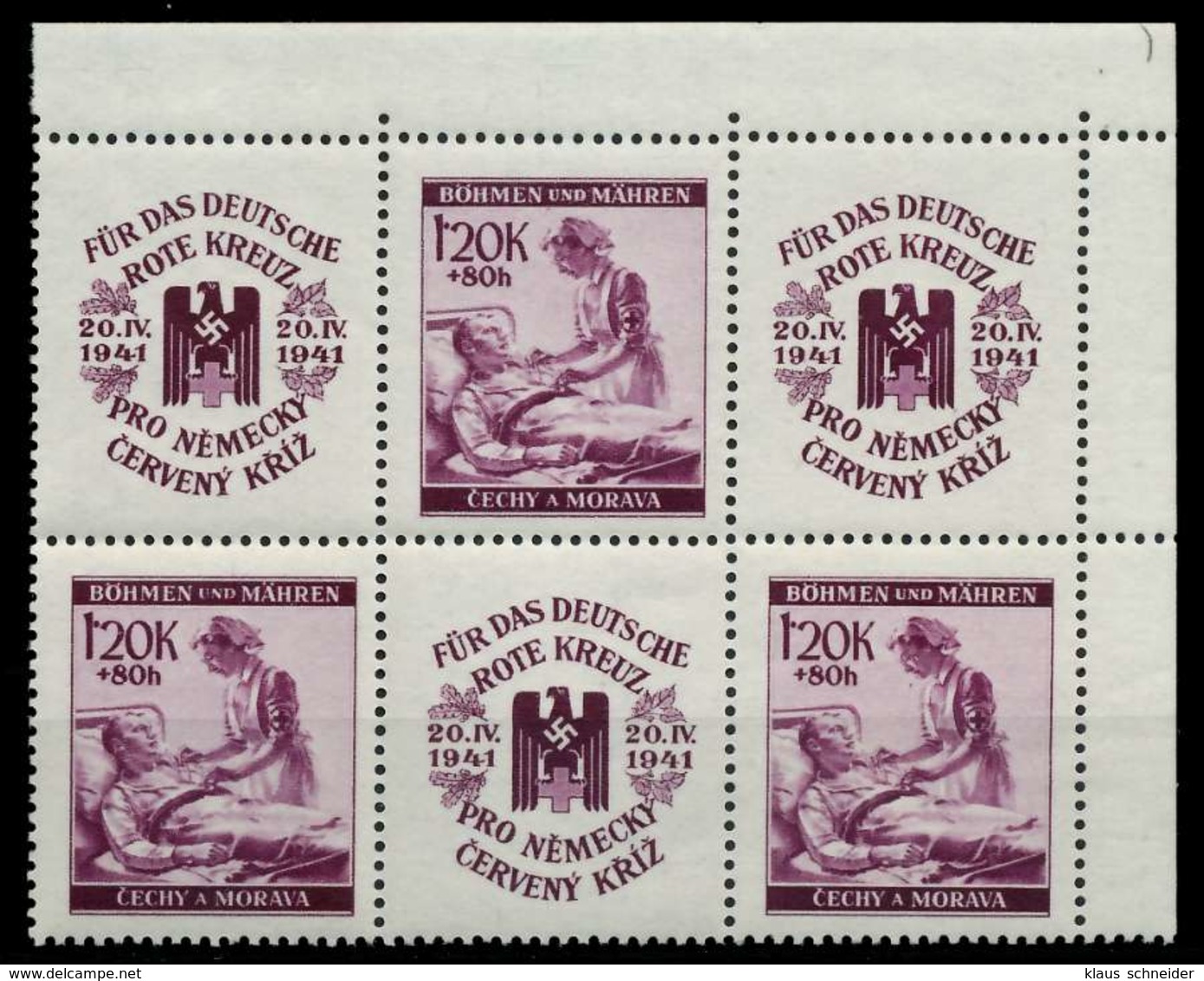 BÖHMEN MÄHREN Nr WZd14 Und WZd15 Postfrisch 6er-BLOCK X7B662E - Unused Stamps