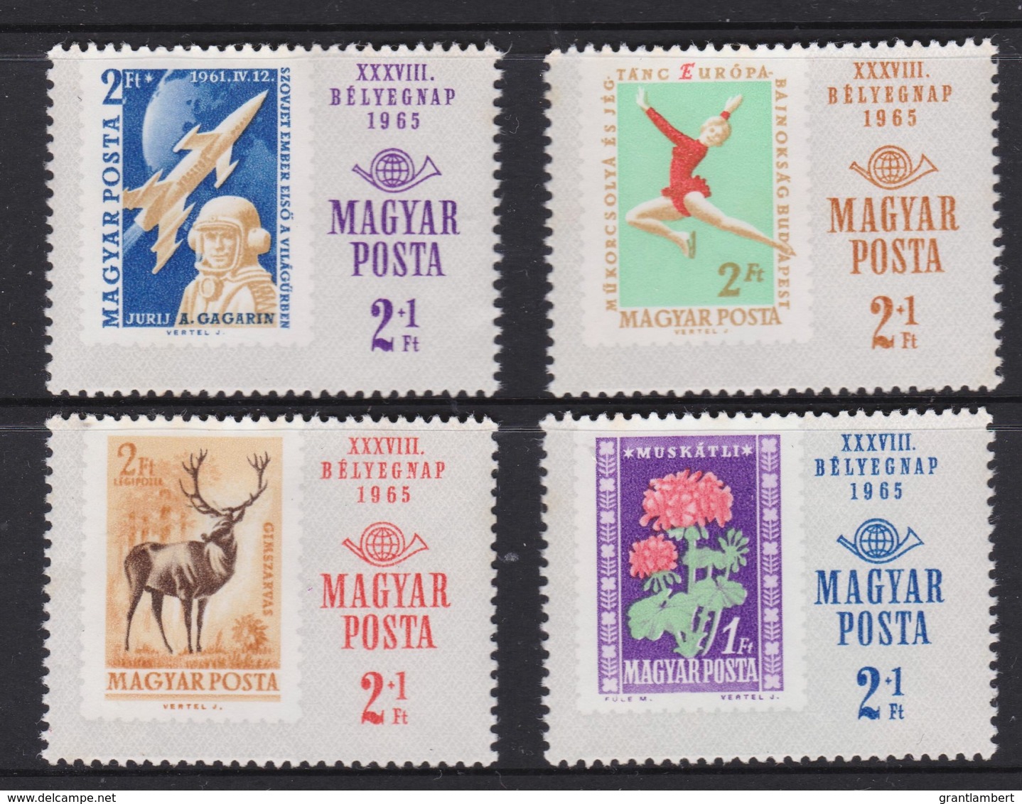 Hungary 1965 Stamp Day Set Of 4 Mint No Gum - Oblitérés