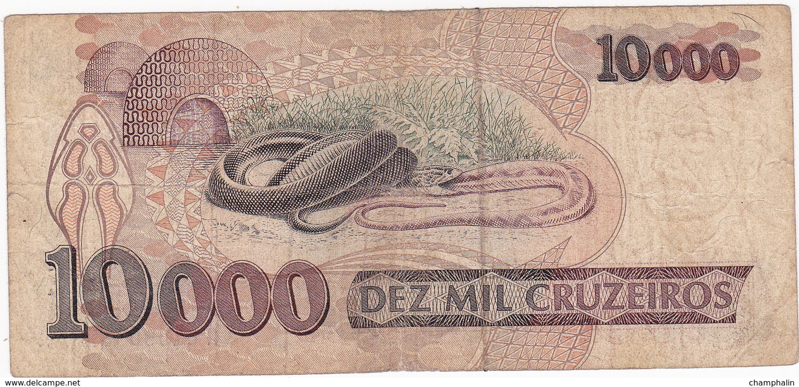 Brésil - Billet De 10000 Cruzeiros - Vital Brazil - Non Daté - Brasilien