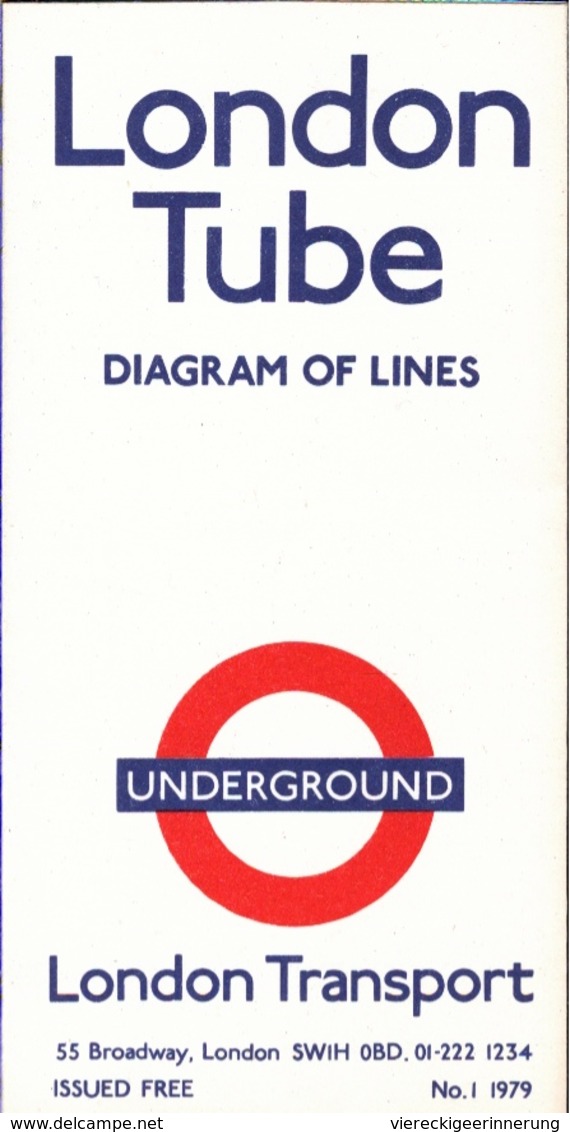 ! London Tube Map 1979 , U-Bahn Plan, Underground - Europa