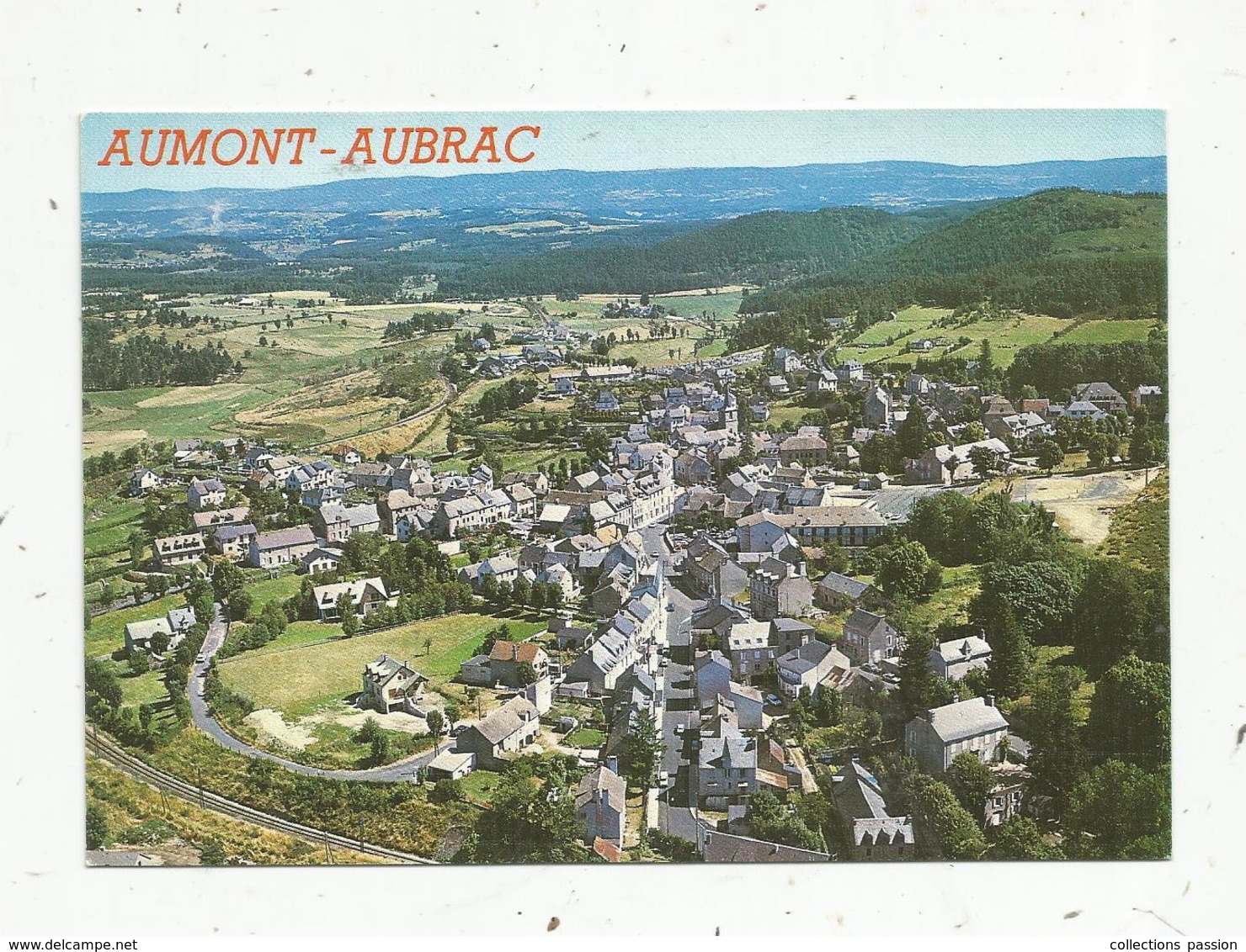 Cp, 48 ,  AUMONT-AUBRAC ,entre Aubrac Et Margeride ,  Vue Générale,  Ed. Bos, écrite - Aumont Aubrac