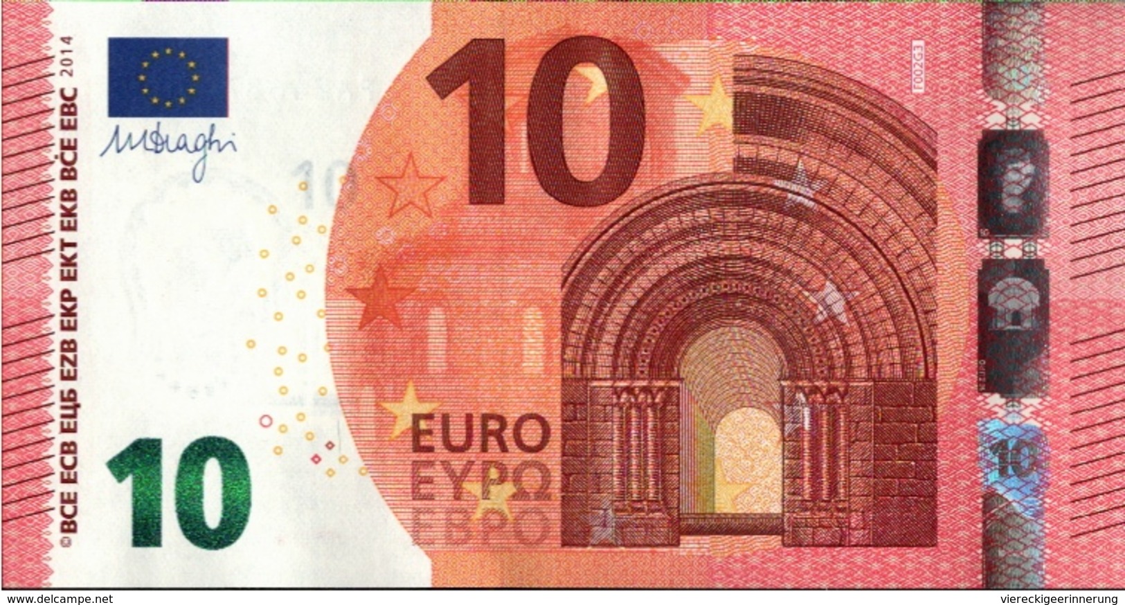 ! 10 Euro Banknote F002G3, Draghi - 10 Euro