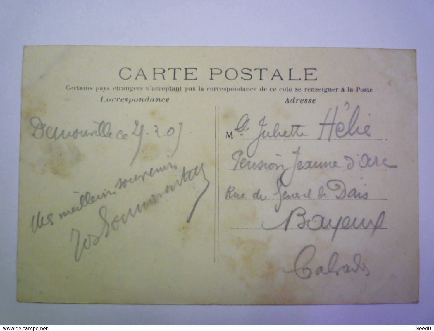 GP 2019 - 1619  CHÂTEAU De DEMOUVILLE  (Calvados)   1907    XXX - Andere & Zonder Classificatie