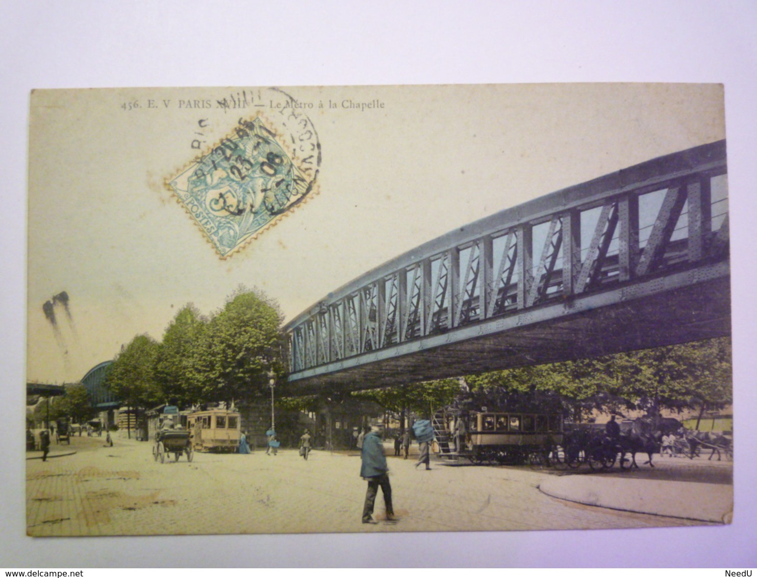 GP 2019 - 1623  PARIS  (XVIIIè)  :  Le Métro à La CHAPELLE   1906    XXX - Arrondissement: 12