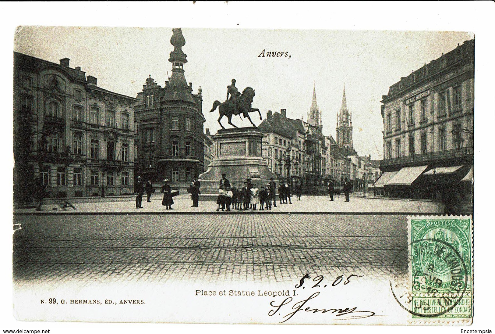 CPA - Carte Postale - Belgique - Antwerpen- Place Léopold  En 1905-VM3541 - Antwerpen