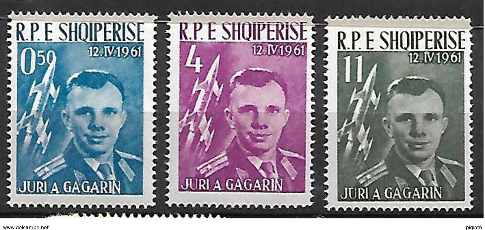 ALB001 - 1962 WOSTOCK 1  - 1° VOLO SPAZIALE RUSSO CON EQUIPAGGIAMENTO - JURIJ GAGARIN - NUOVO - Albania