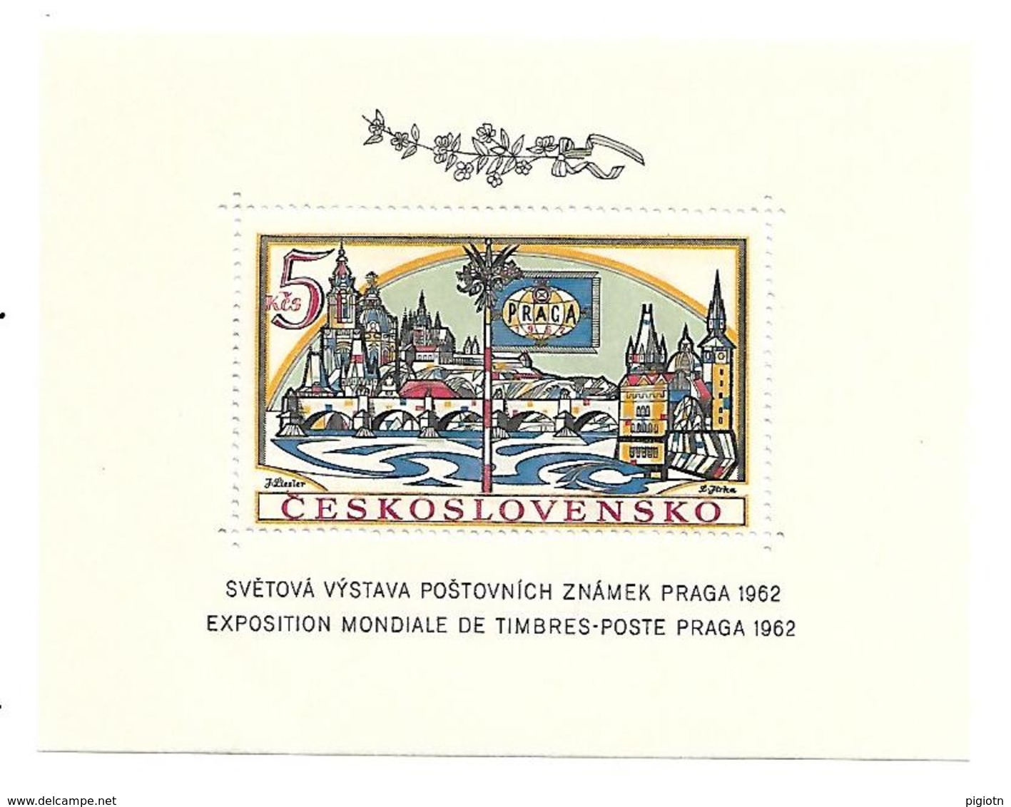 CEC002 - 1962 ESPOSIZIONE FILATELICA INTERNAZIONALE PRAGA 1962 - BF18 - NUOVO - Nuovi