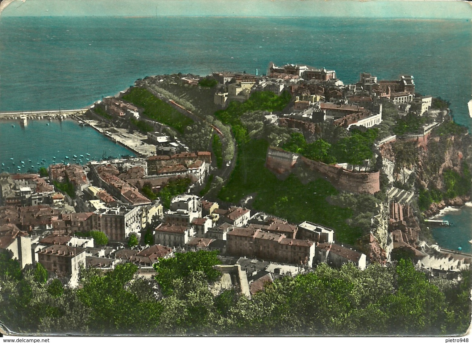 Principaute De Monaco, Montecarlo, La Ville, Le Palais Du Prince Et Le Musée Océanographique Vues De La Colline - Viste Panoramiche, Panorama