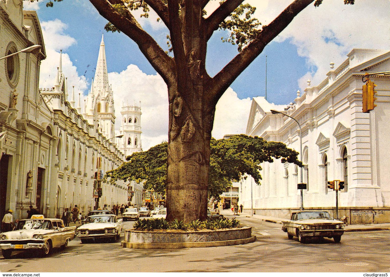 0599 "BIBLIOTECA NACIONAL I PALACIO LEGISLATIVO - CARACAS - VENEZUELA" CART. ORIG. SPEDITA 1978 - Venezuela
