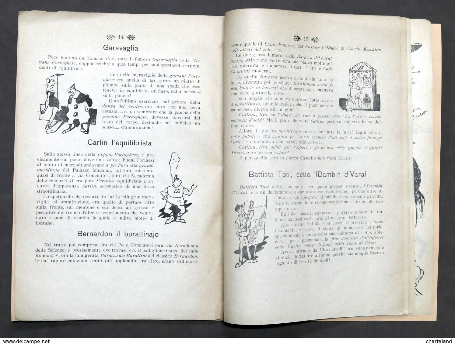 Tipi Vecchi E Tipi Novi Di Torino - Descrizione Giocolieri Cantastorie - 1920 Ca - Non Classés