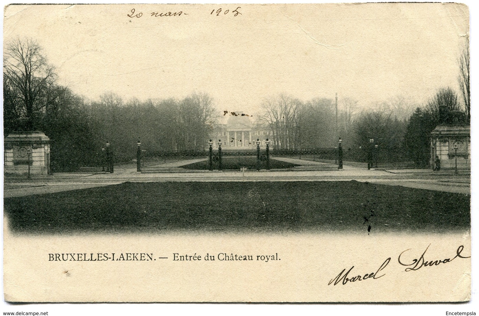 CPA - Carte Postale - Belgique - Bruxelles - Entrée Du Château Royal - 1905  (B8943) - Forêts, Parcs, Jardins