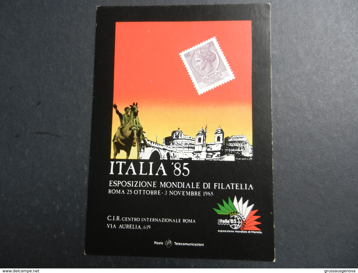 19943) ROMA ESPOSIZIONE MONDIALE FILATELIA ITALIA 1985 VIAGGIATA 1985 - Mostre, Esposizioni