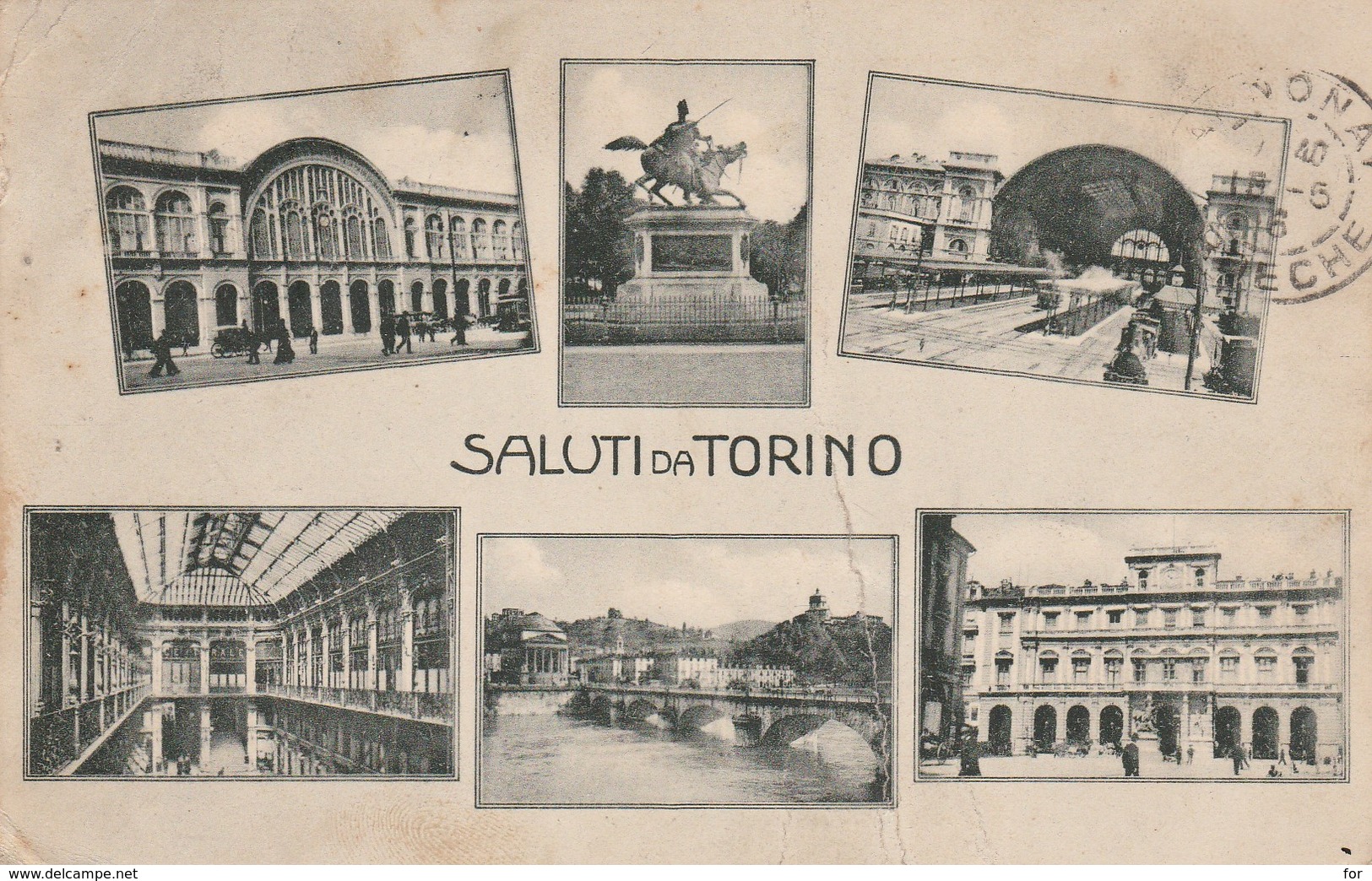 Piemonte : TORINO : Multivues - Saluti Da Torino - Tarjetas Panorámicas