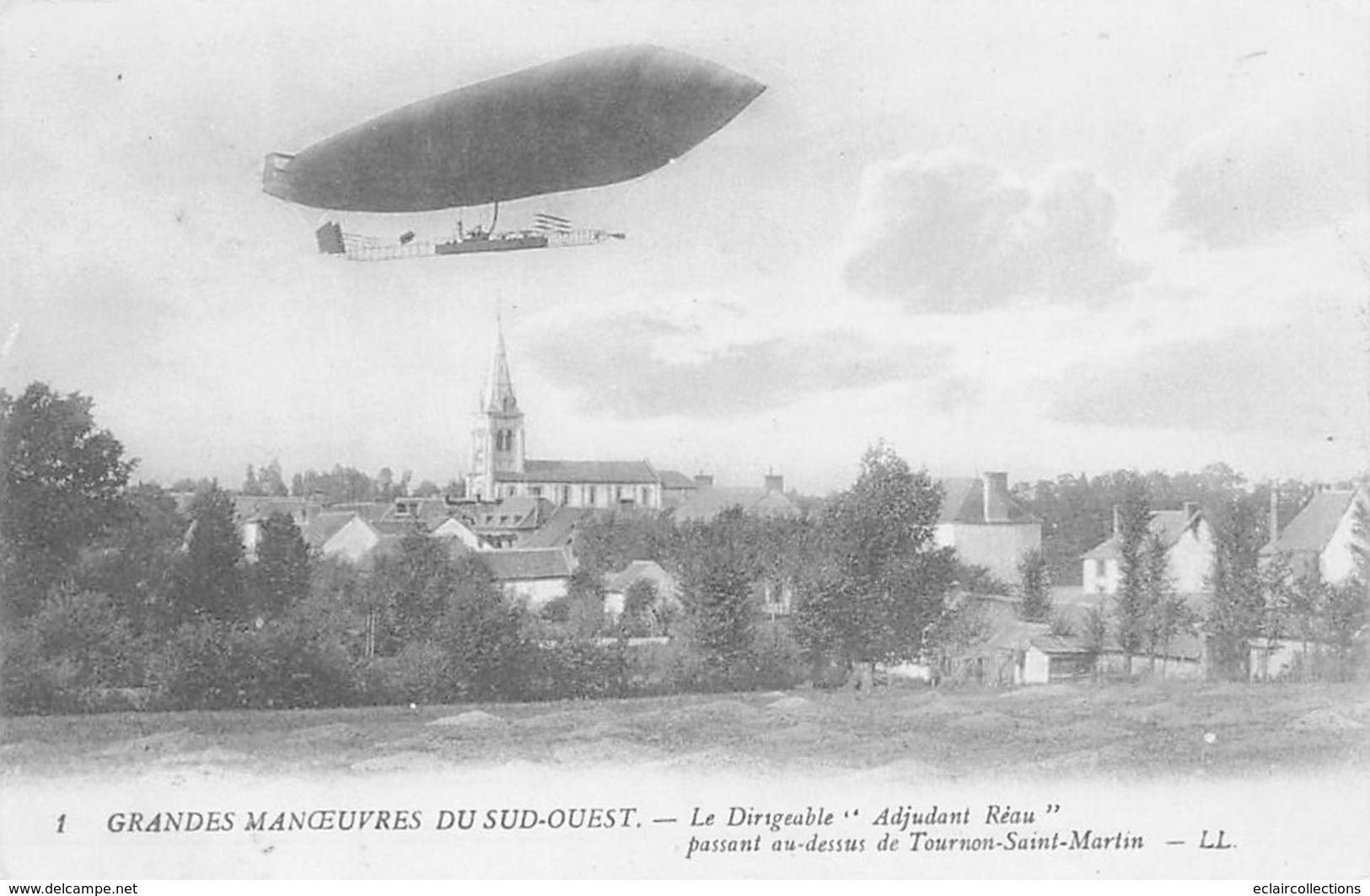 Tournon Saint Martin          36       Manœuvres Du Sud Ouest.Dirigeable Adjudant Réau   3  (voir Scan) - Other & Unclassified