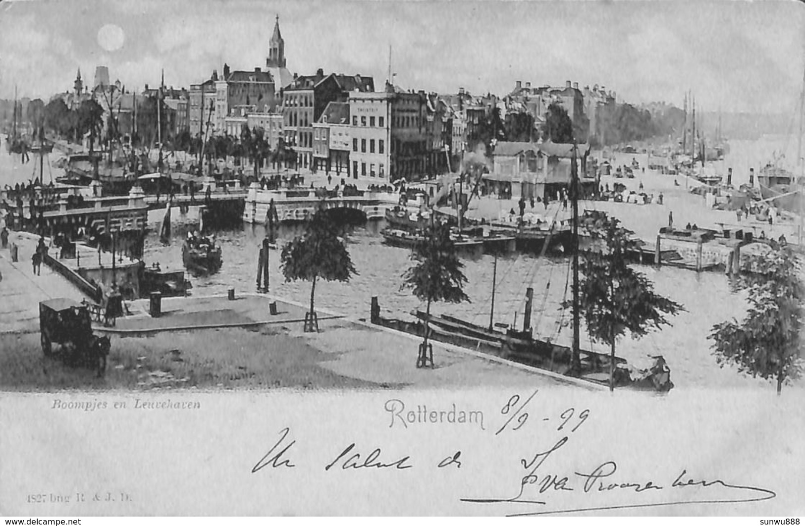 Rotterdam - Boompjes En Leuvehaven (1899, Animatie, R & J D) - Rotterdam