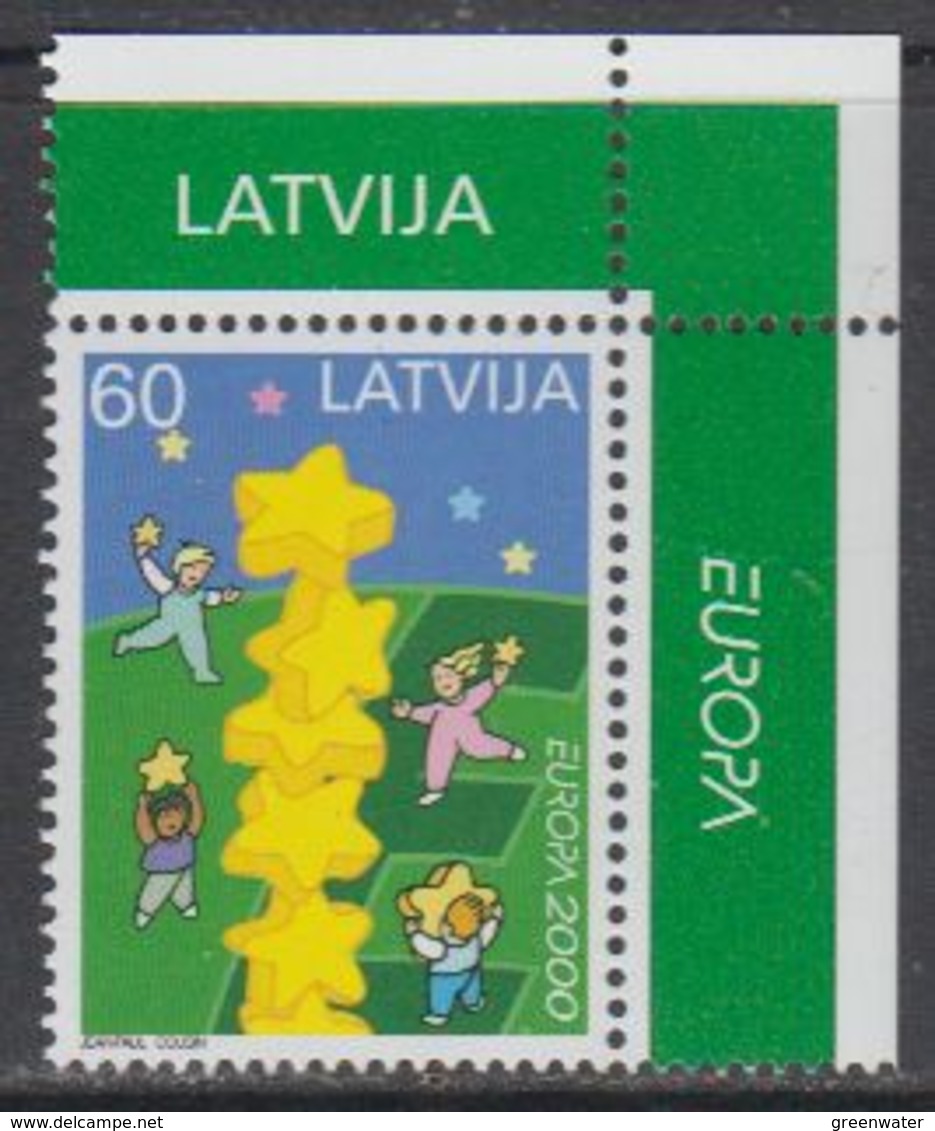 Europa Cept 2000 Latvia 1v (corner)  ** Mnh (43139B) - 2000