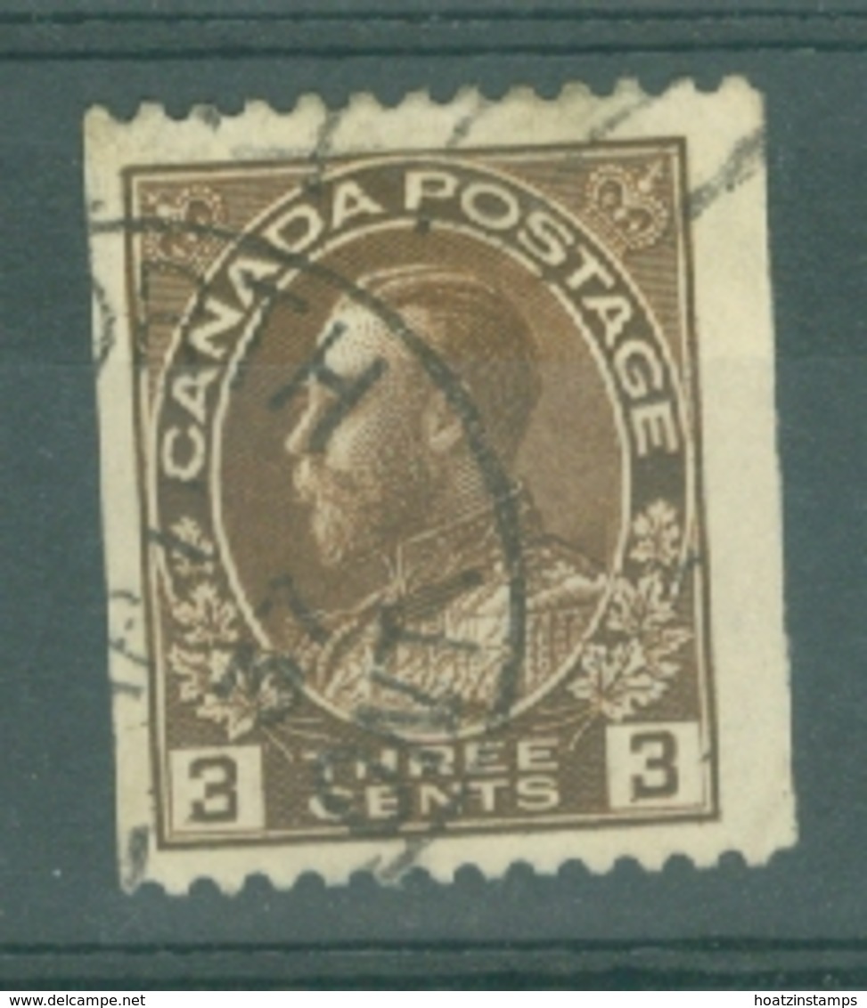 Canada: 1912/21   KGV - Coil  SG218a    3c   Brown  [Perf 12 X Imperf]      Used - Used Stamps