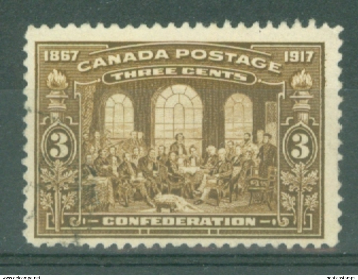 Canada: 1917   50th Anniv Of Conferation   SG245    3c    Deep Brown  Used - Usati