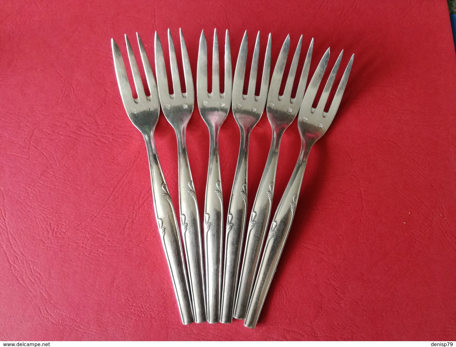 Lot 6xfourchettes A Gateaux Métal Argenté - Forks