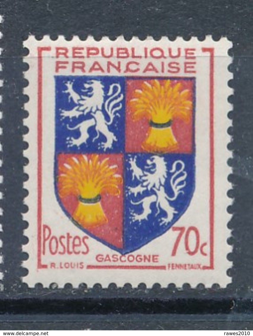 Frankreich 70 C. Postfr. Wappen Gascogne Löwe Getreide - Garbe - Briefmarken