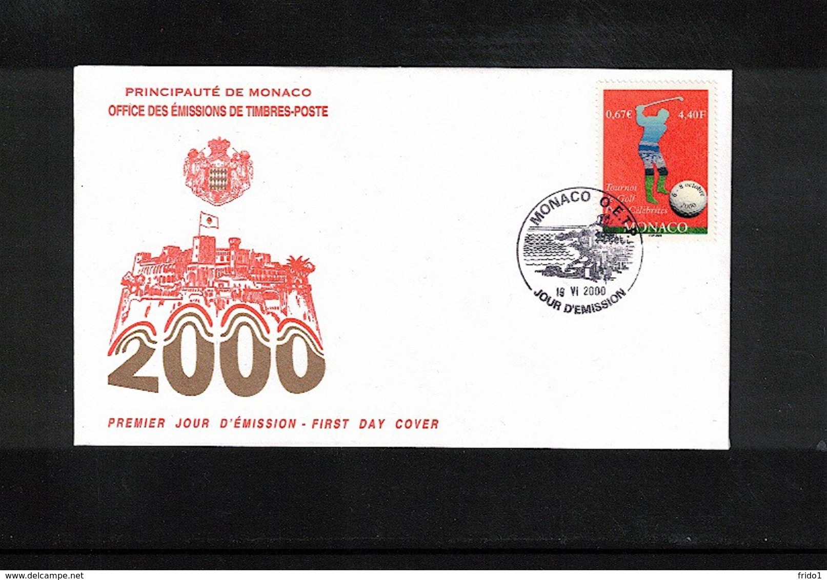 Monaco 2000 Celebrities Golf Tournament FDC - Golf